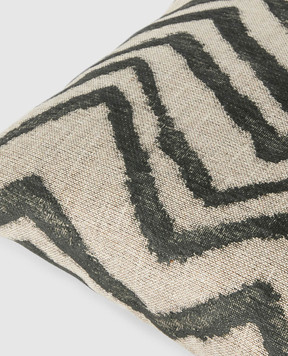 Missoni Home Decorative beige down-feather pillow Graffiti with pattern 1E4CU00714