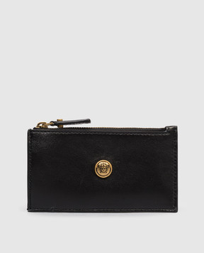 Versace Black leather cardholder with textured emblem 10241911A17449