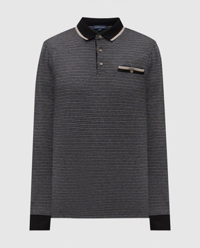 Florentino Gray polo shirt with pattern 225772520652