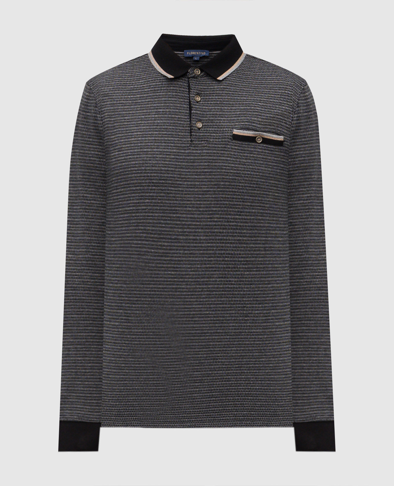 Gray polo shirt with pattern Florentino
