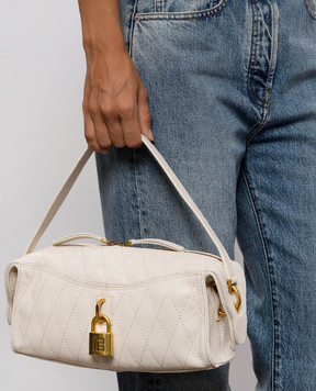 Balmain Pulse ivory leather bag HN1HG066LSW6