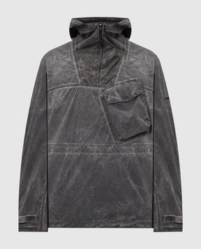 Stone Island Gray anorak with branded embroidery L2S15Q100035S00V1