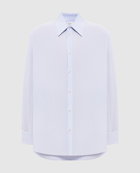 Saint Laurent Striped shirt with embroidered monogram logo 866496Y2N27