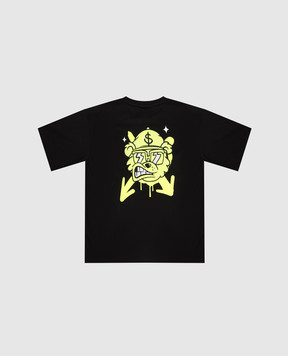 Sprayground Children's black Graffiti Bear T-shirt SPY1443BLK