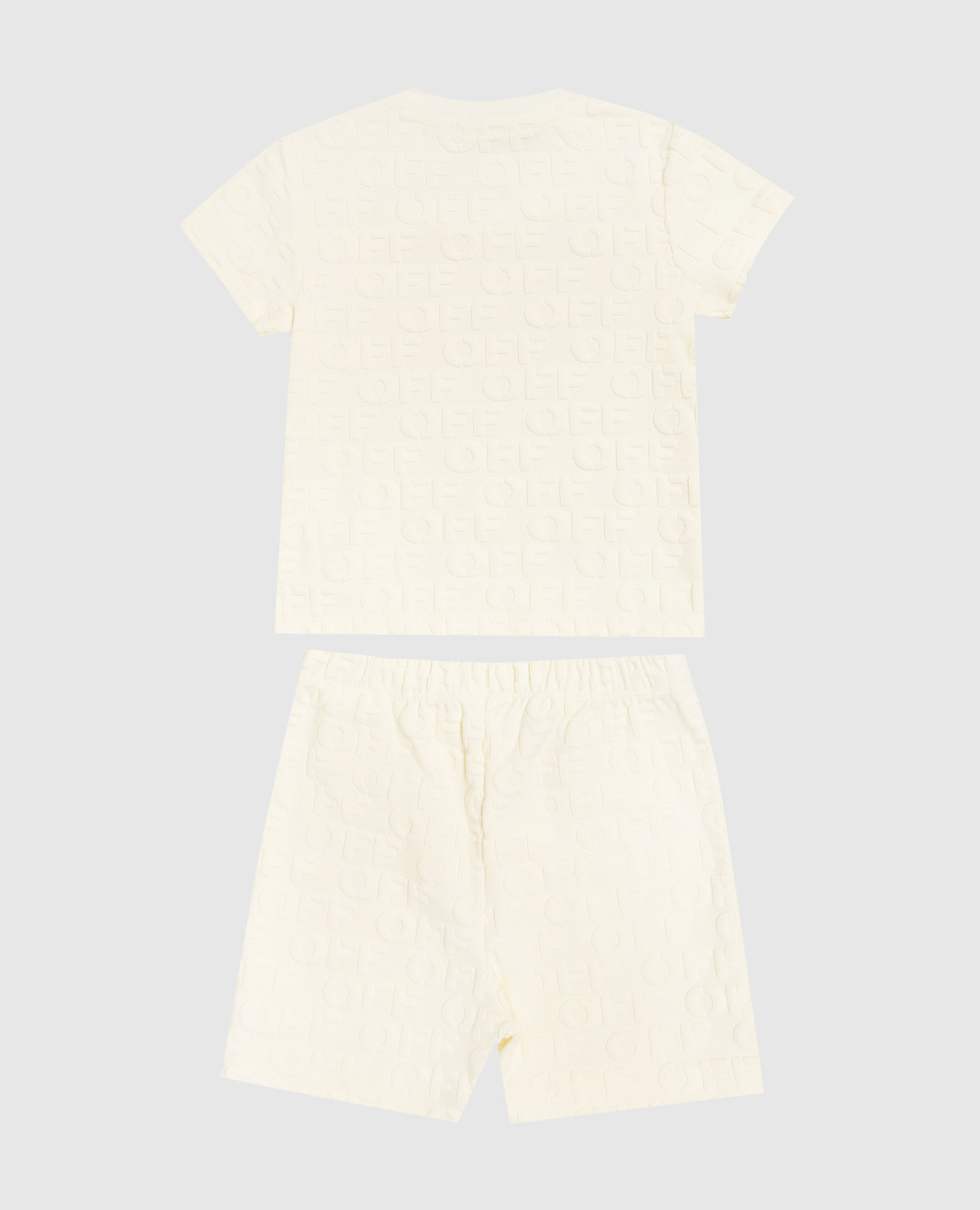 

Children's yellow T-shirt and shorts suit with logo Off-White