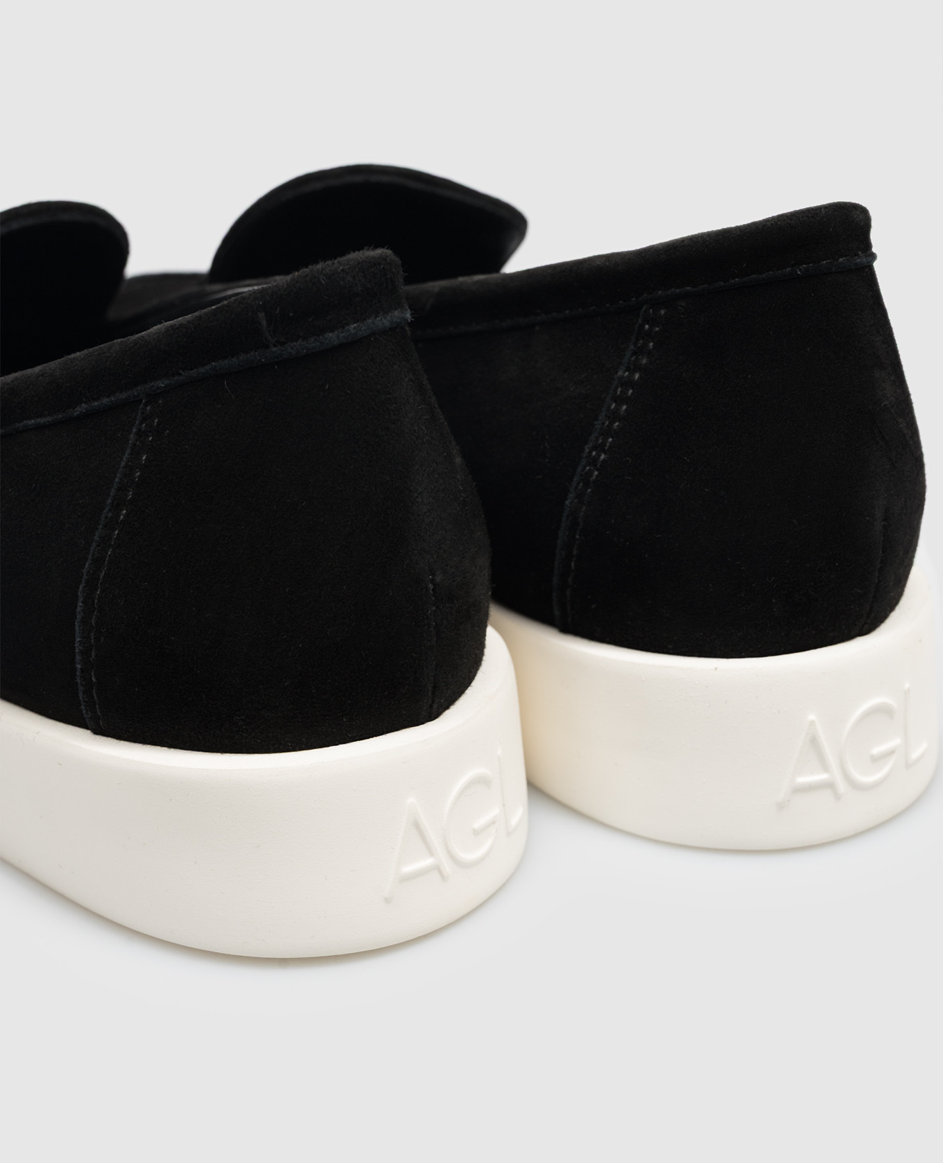 Andrea black suede loafers AGL 5