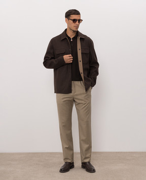 Agnona Beige wool pants T710U6YU1142