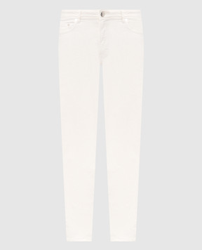 Peserico Ivory jeans with textured logo R54718TSQ07956