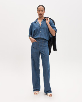 Momoni Blue shirt LILA MOSH01018MO