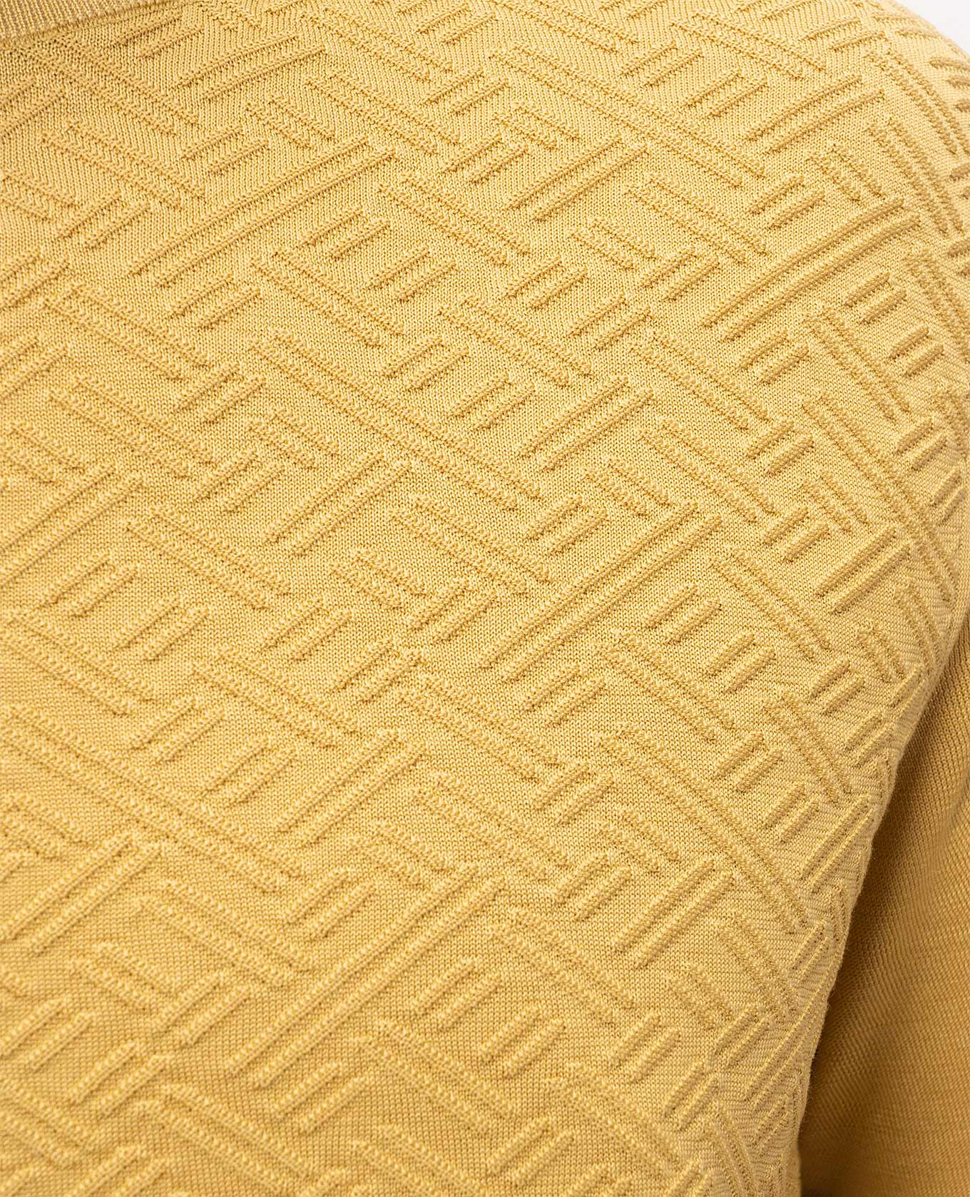 Yellow silk T-shirt with woven pattern Stefano Ricci 5