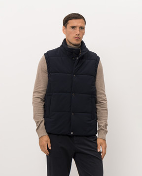 CAPOBIANCO Navy quilted vest 21M151PE00