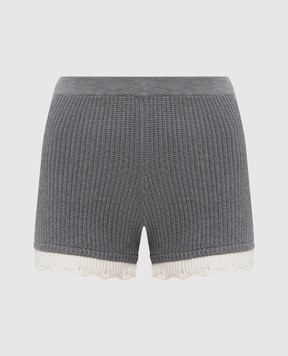 Twinset Gray shorts with wool 262AP3042