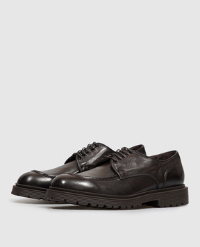 Sturlini Dark brown leather derby shoes 56005