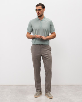 Stefano Ricci Green cashmere polo shirt W505020P32W26101