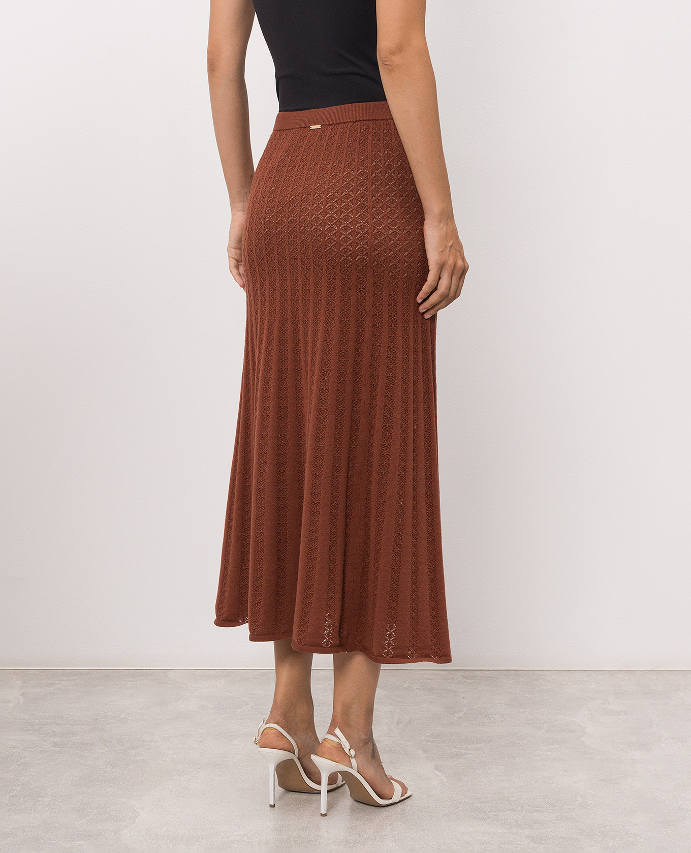 Brown midi skirt Twinset 4