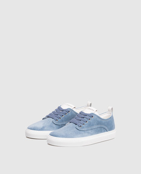 Givenchy New City blue suede sneakers with logo BH00B3H1WZ