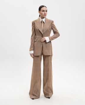 Ermanno Scervino Brown checked pants D486P716WJV