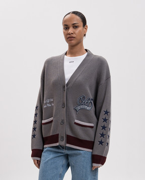 Off-White Gray wool cardigan 2FE00536T