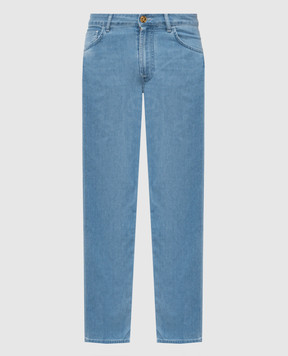 Stefano Ricci Blue jeans with logo patch MST61B3080T0214