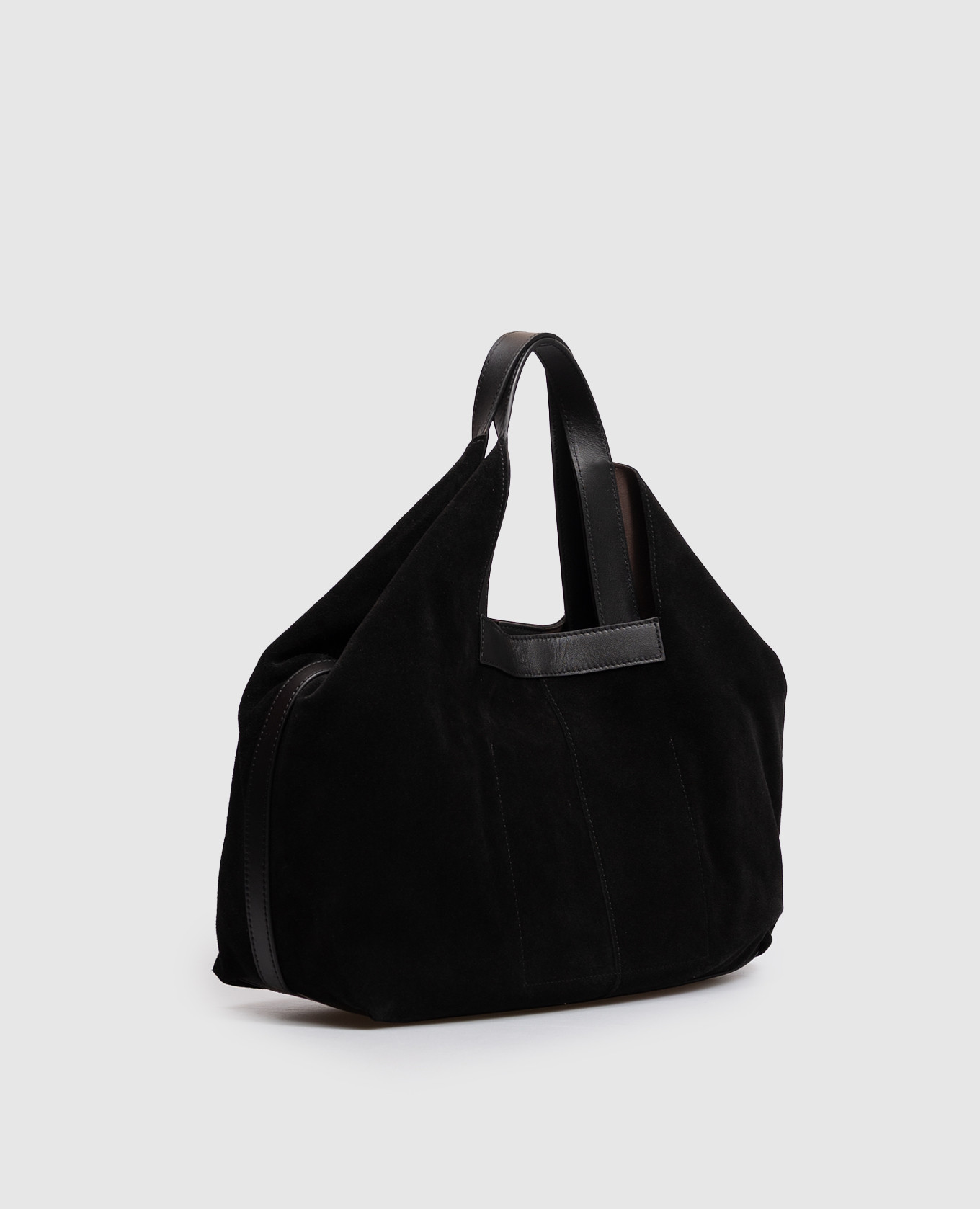 Black suede tote bag Twinset 3