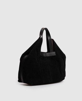 Twinset Black suede tote bag 262TB7141