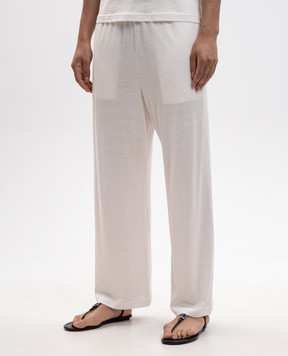 Toteme Ivory silk pants 253WRB0333FB0447