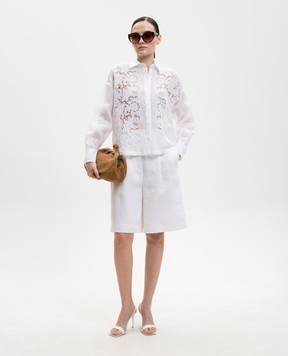 Max Mara CALI white shirt with embroidered frame MSTCALI