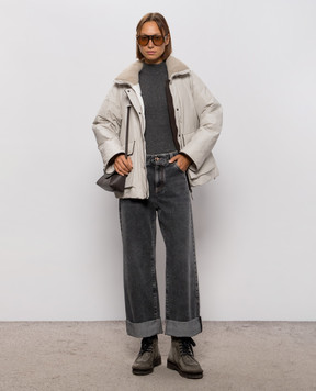 Brunello Cucinelli Grey jeans with cuffs MA095P4114