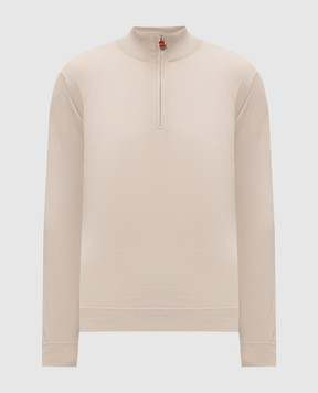 Kiton Beige cashmere and silk jumper UMK1372