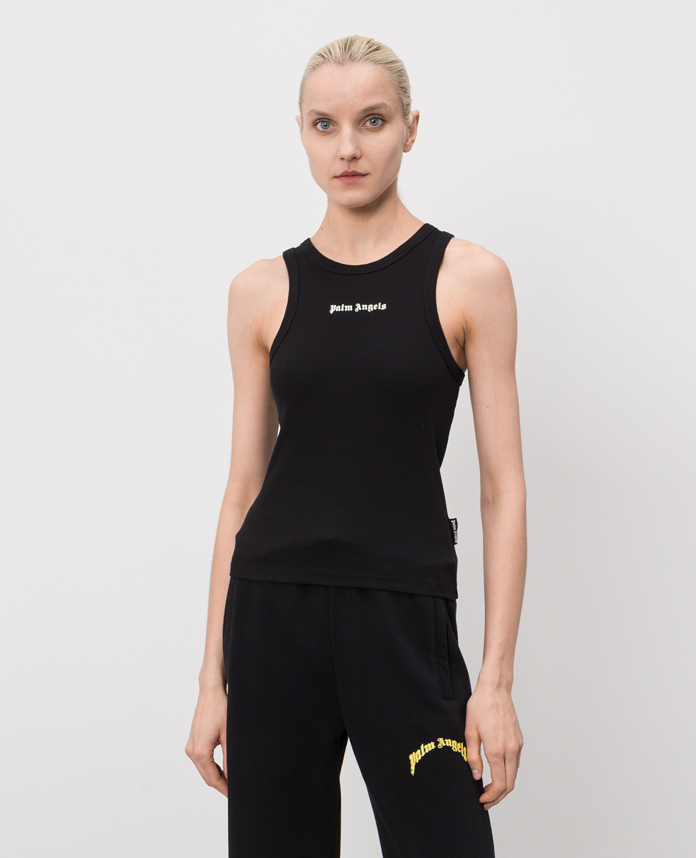

Black ribbed tank top Palm Angels
