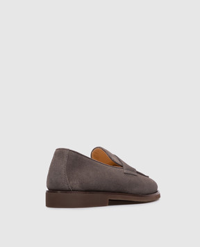 Brunello Cucinelli Gray suede loafers MZUSOLE670