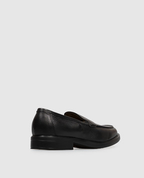Doucal's Black leather loafers DU3491MARCUT287