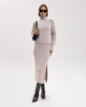 Allude Beige wool and cashmere sweater 26517092