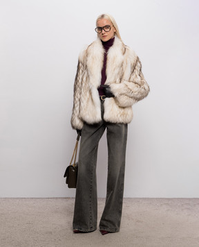 Rindi Ivory fox fur coat 034VO026