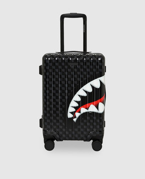 Sprayground SHARKS IN PARIS children's black suitcase with print 910CL317NSZ
