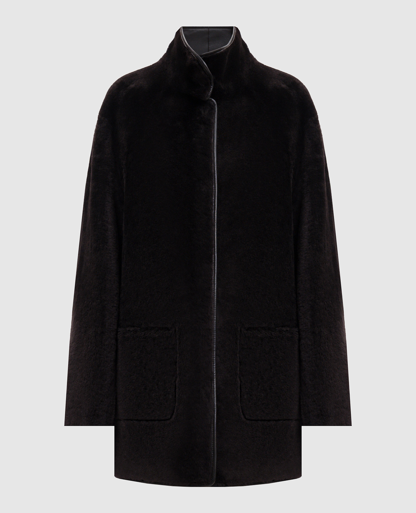 Brown double-sided Edo sheepskin coat
