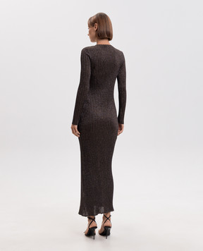 Missoni Brown ribbed midi dress DS26WG0YBK01JE