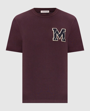 Moncler Purple T-shirt with monogram patch L20918C0001289AUG