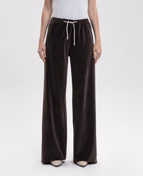 Marco Pescarolo Brown velvet pants FENCYD54Y21