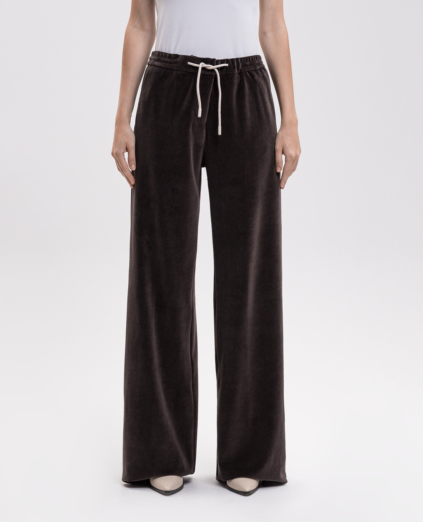 Brown velvet pants Marco Pescarolo 3