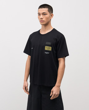 Maison Margiela MM6 Black T-shirt with branded patches SH0GC0069S24311