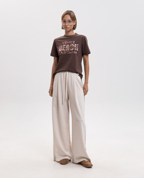 Palm Angels Cali Vibes Brown T-Shirt PAWAA006JR003