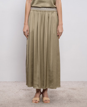 Peserico Khaki skirt with logo A0504106638