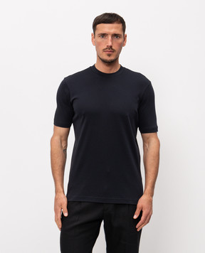 Stefan Brandt Blue cotton T-shirt ELIDELUXE185