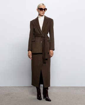 Twinset Brown jacket with wool 262LI2DCC