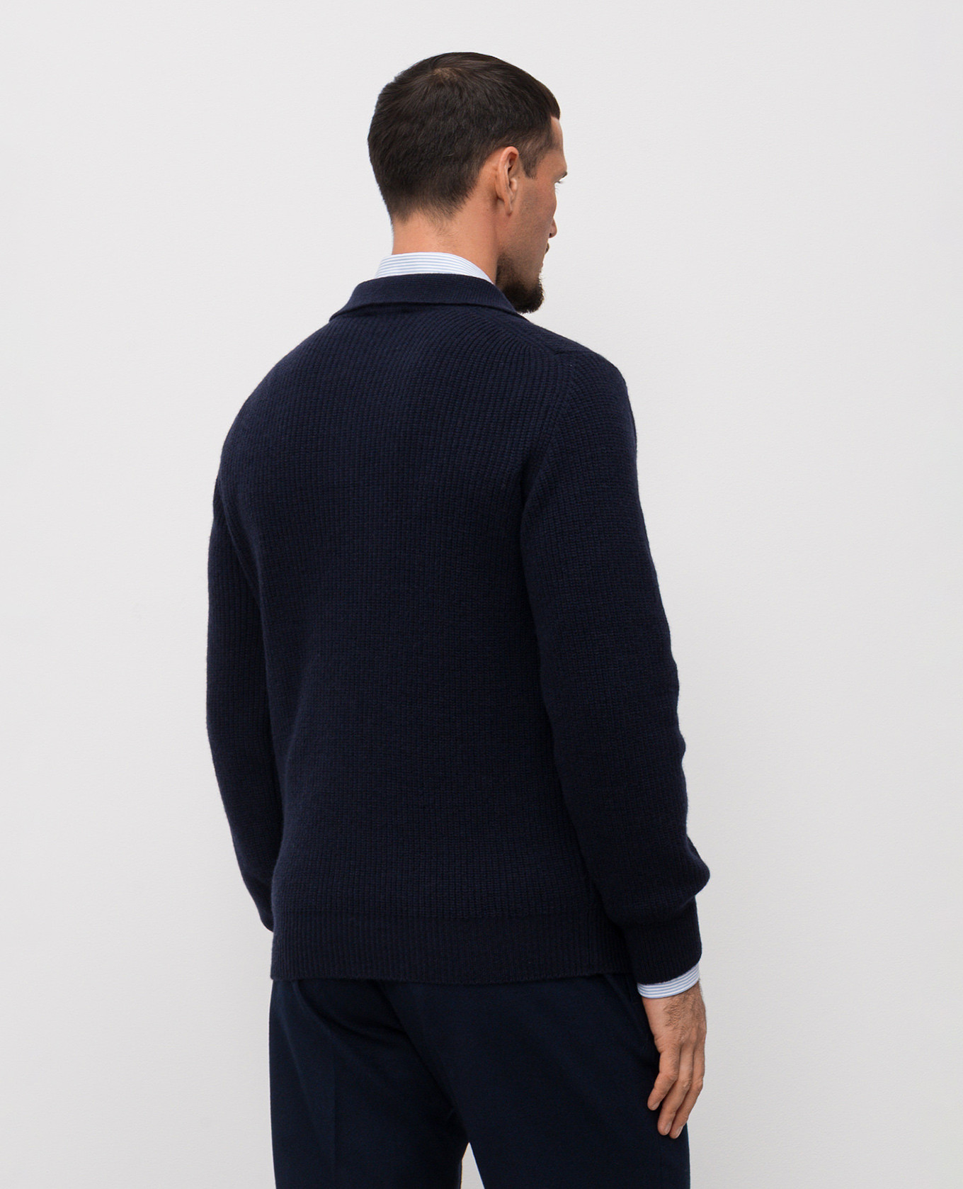 Blue wool and cashmere sweater Pini Parma 4