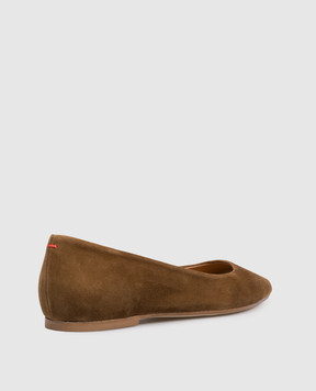 Aeyde Brown suede Cassy ballet flats FL0113009222225
