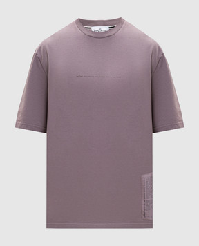 Stone Island Purple T-shirt with brand patch L1S152100001S0340