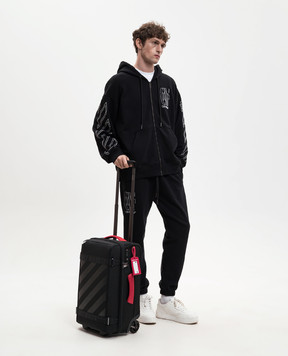 Off-White Black Diag suitcase with logo OMNG004S26FAB001