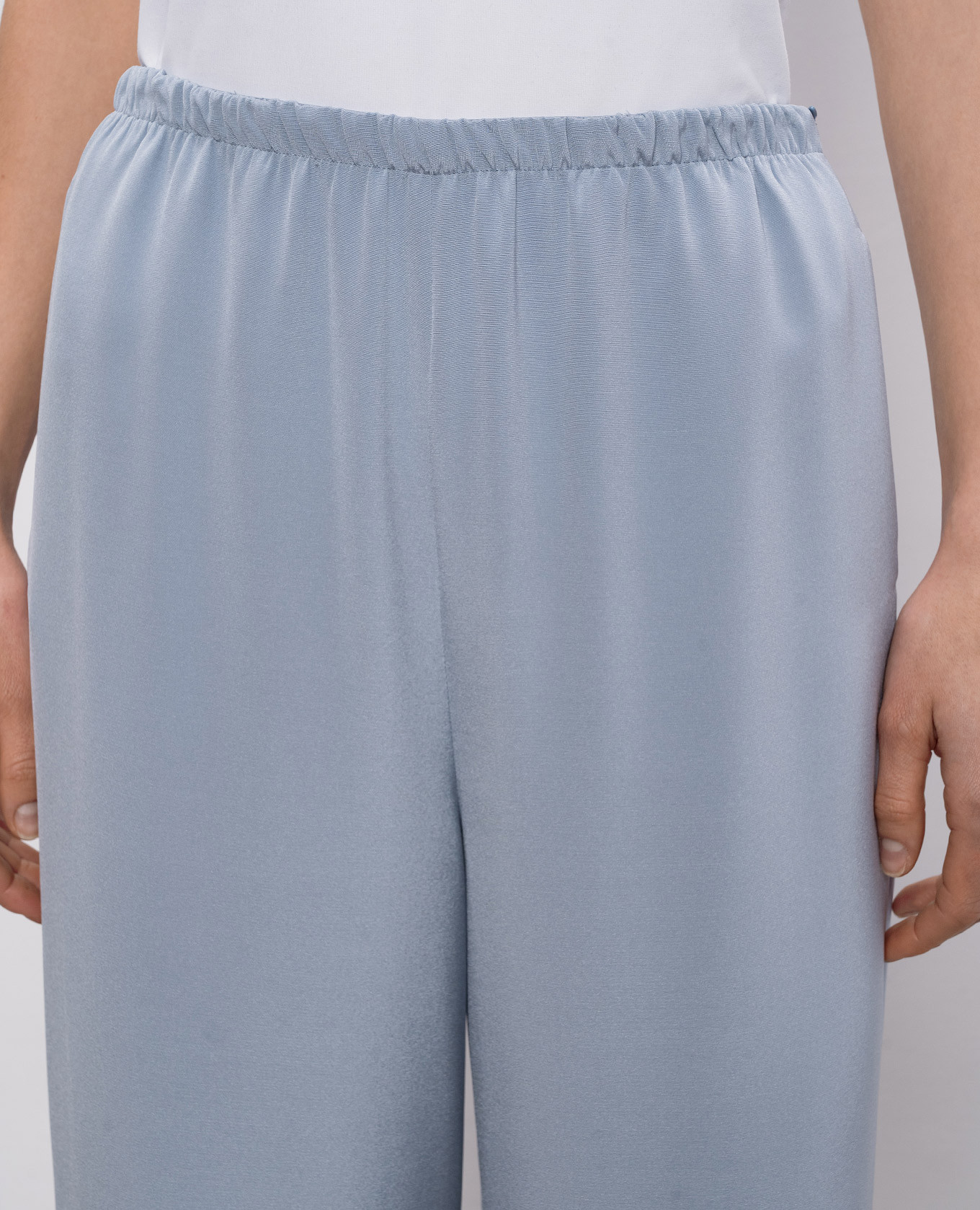 

MAGA blue silk pants Max Mara, Light blue
